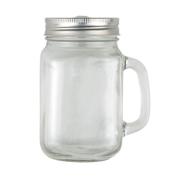  Drinking jar 480 ml with straw