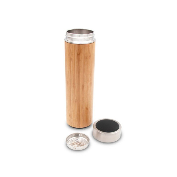  Vakuum boca od bambusa 500 ml sa sitom i digitalnim touch zaslonom za temperaturu