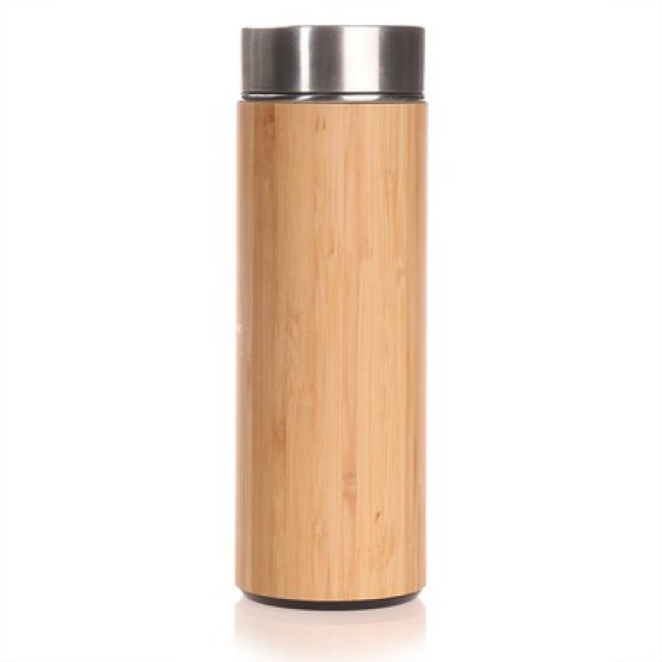  Bamboo vacuum flask 300 ml with sieve stopping dregs