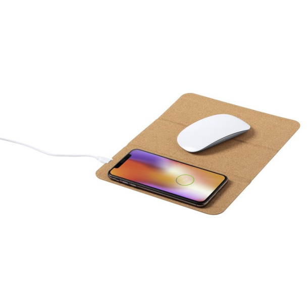  Cork mouse pad, wireless charger 5W, phone stand