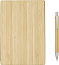  Bamboo notebook approx. B6 with ball pen