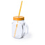  Drinking jar 500 ml with straw