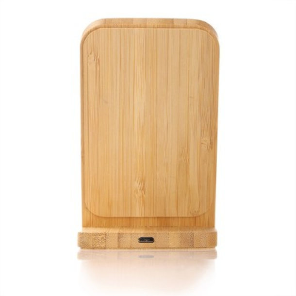  B'RIGHT bamboo wireless charger 10W, phone stand