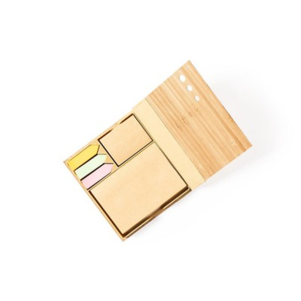  Bamboo memo holder, sticky notes