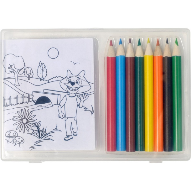  Drawing set, colouring pencils, colouring sheets
