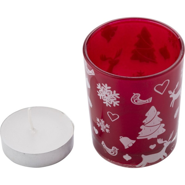  Decorated candle holder with tea light