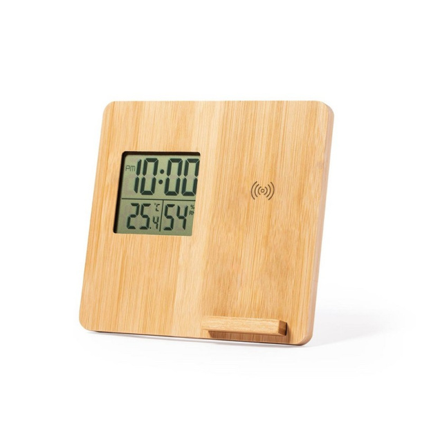  Bamboo wireless charger 10W, weather station