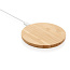  FSC® certified bamboo 5W wireless charger round