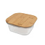  Glass lunch box 350 ml with bamboo lid