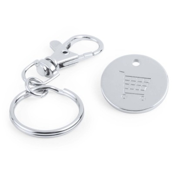  Keyring with shopping cart coin