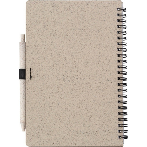  Wheat straw notebook approx. A5 with ball pen