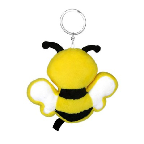 Zibee RPET plush bee with NFC chip, keyring