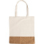  Pamučna torba za kupovinu s plutenim detaljima, pamuk 250 g/m2