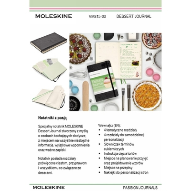  Moleskine Dessert Journal, special notebook