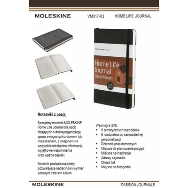  Moleskine Home Life Journal, special notebook