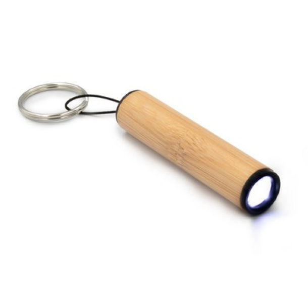 Privjesak za ključeve od bambusa, 1 LED svjetlo