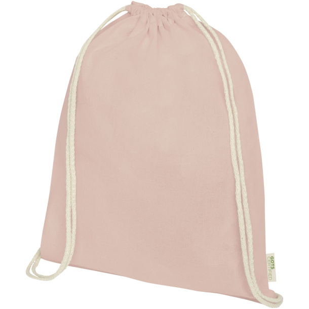 Orissa 100 g/m² GOTS organic cotton drawstring backpack - Unbranded