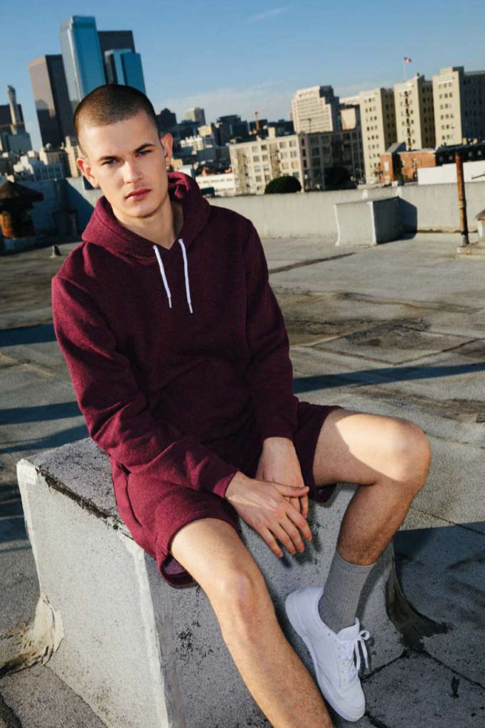 Unisex mock twist gym short american apparel aarsamt4239plap xl
