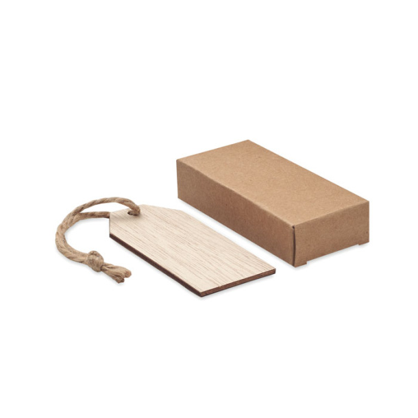 ETIBAM Set of 6 wooden gift tags