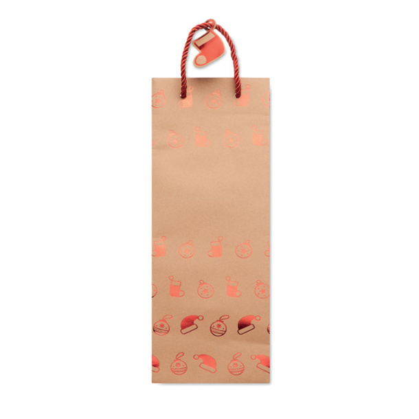 SPARKLE WINE Wine paper bag with pattern