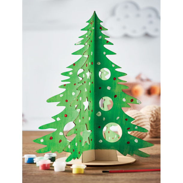 TREE AND PAINT DIY wooden Christmas tree