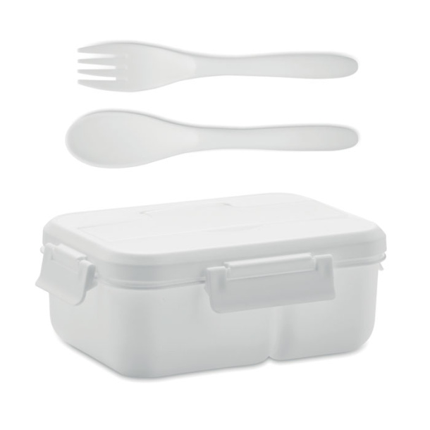 MAKAN Lunch box with cutlery in PP