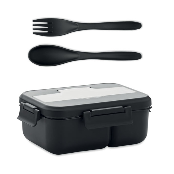 MAKAN Lunch box with cutlery in PP