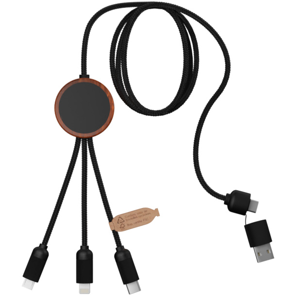 SCX.design C37 3u1 RPET kabel za punjenje s osvjetljenim logom