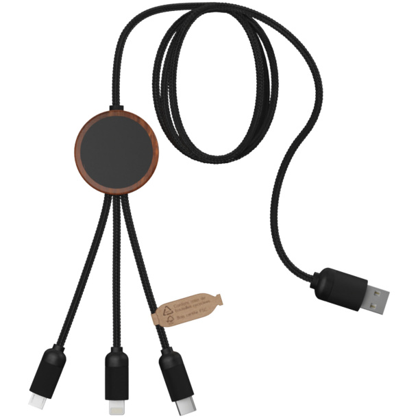 SCX.design C36 3u1 RPET produženi kabel za punjenje s osvjetljenim logom
