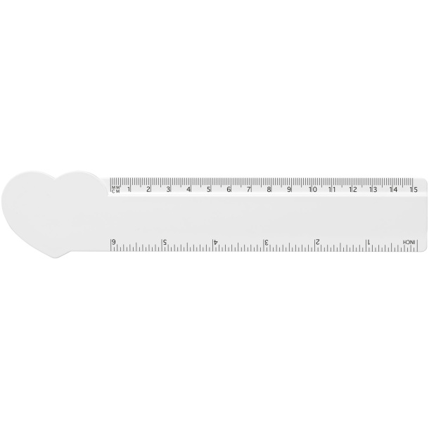 Tait 15 cm heart-shaped recycled plastic ruler - PF Manufactured