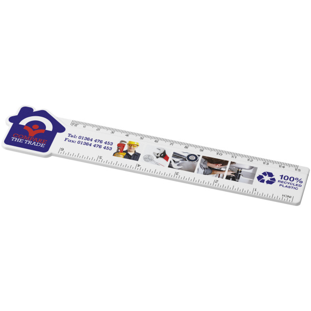 Tait 15 cm house-shaped recycled plastic ruler - Unbranded