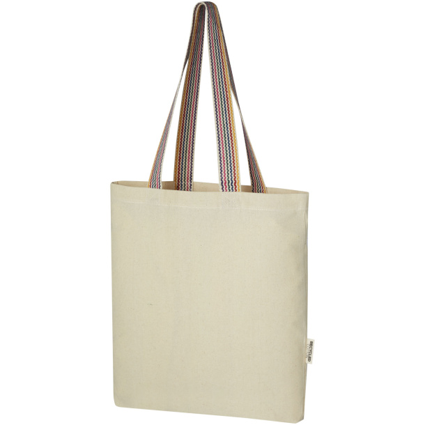 Rainbow 180 g/m² recycled cotton tote bag 5L - Unbranded