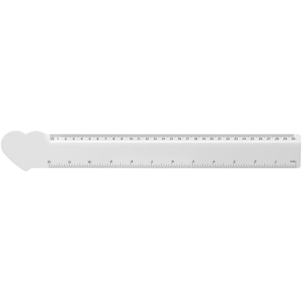 Tait 30cm heart-shaped recycled plastic ruler - Unbranded