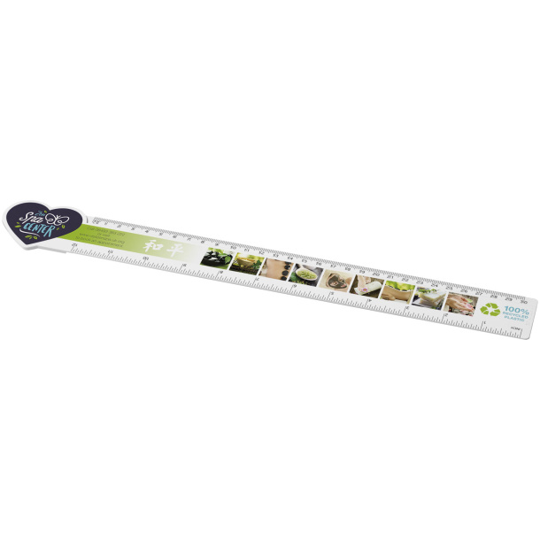 Tait 30cm heart-shaped recycled plastic ruler - Unbranded