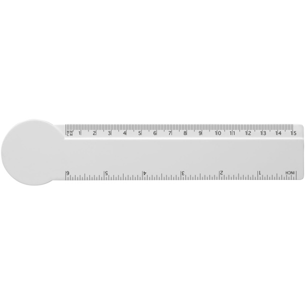 Tait 15 cm circle-shaped recycled plastic ruler - PF Manufactured