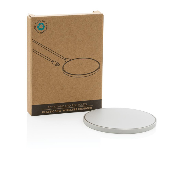  RCS standard recycled plastic 10W wireless charger