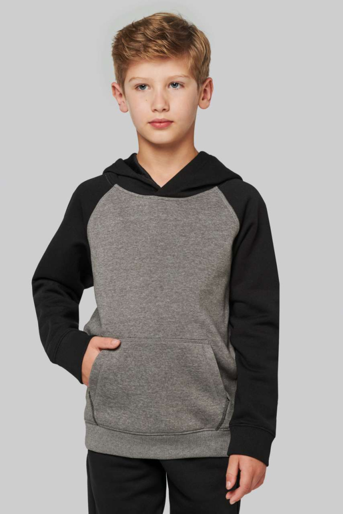 Two tone hooded sweatshirt deals