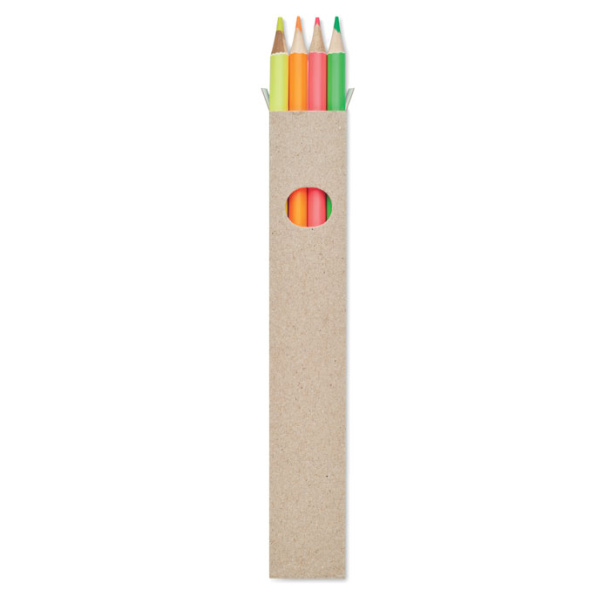 BOWY 4 highlighter pencils in box