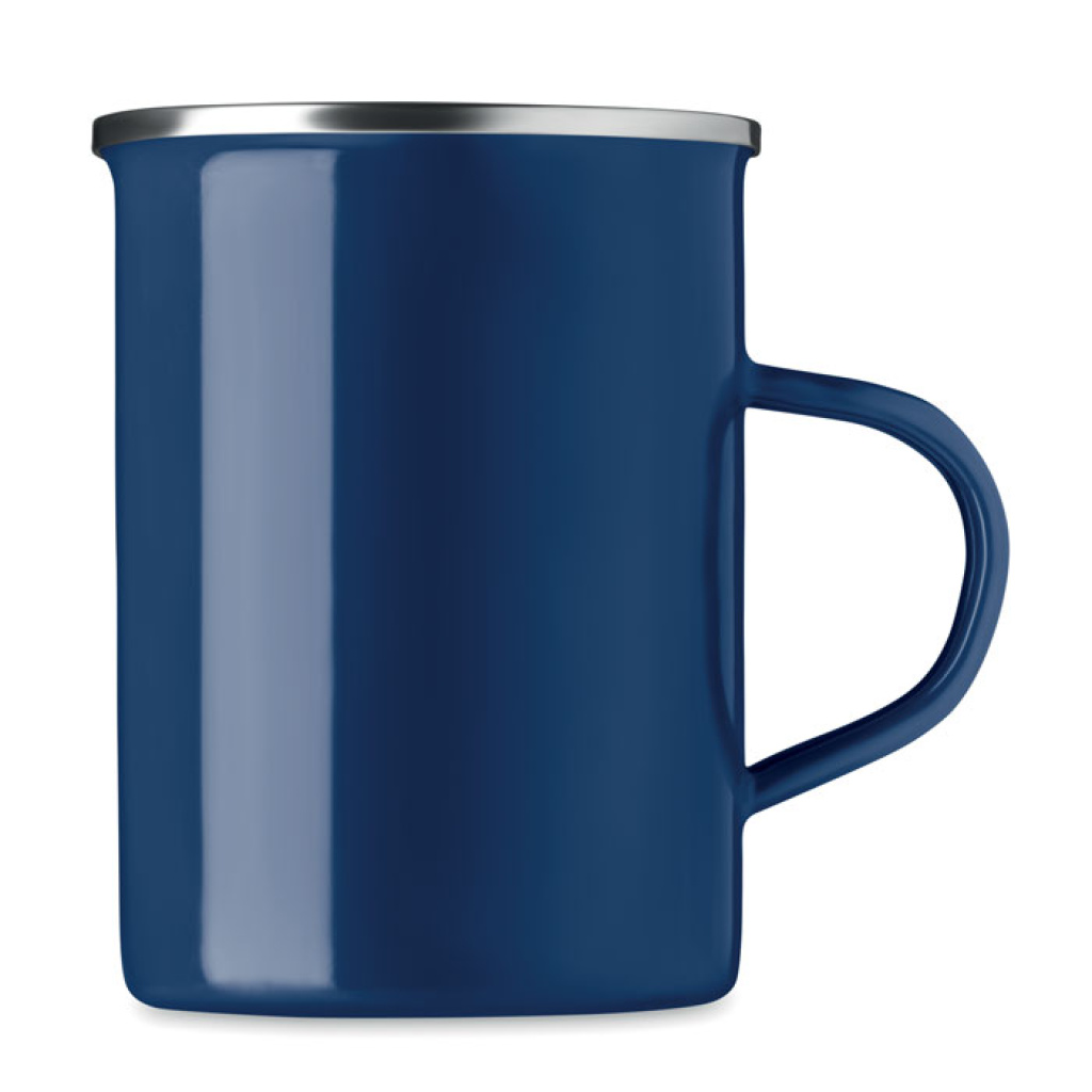 SILVER Metal mug with enamel layer MO6775 09 Promoshop