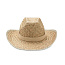 TEXAS Natural straw cowboy hat