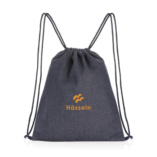  Impact AWARE™ recycled denim drawstring backpack