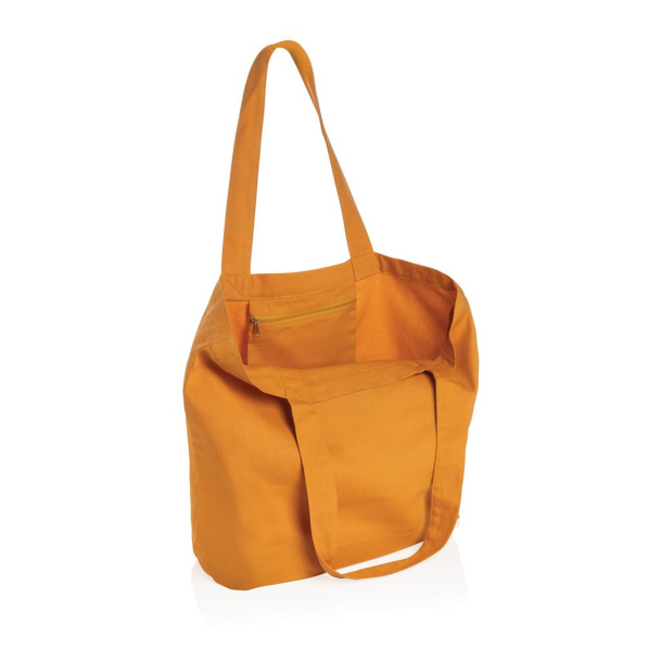  Impact AWARE™ recycled canvas shopper w/pocket 240 gsm