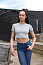  WOMEN'S TRI-BLEND CROPPED T - Just Ts