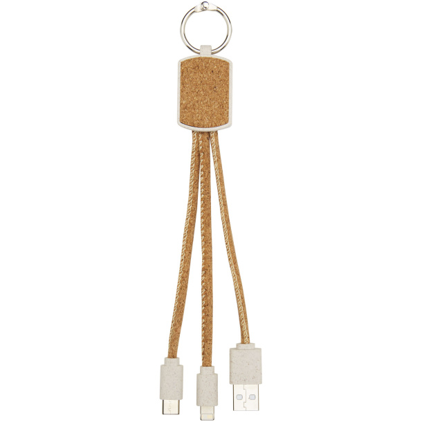 Bates wheat straw and cork 3-in-1 charging cable - Unbranded