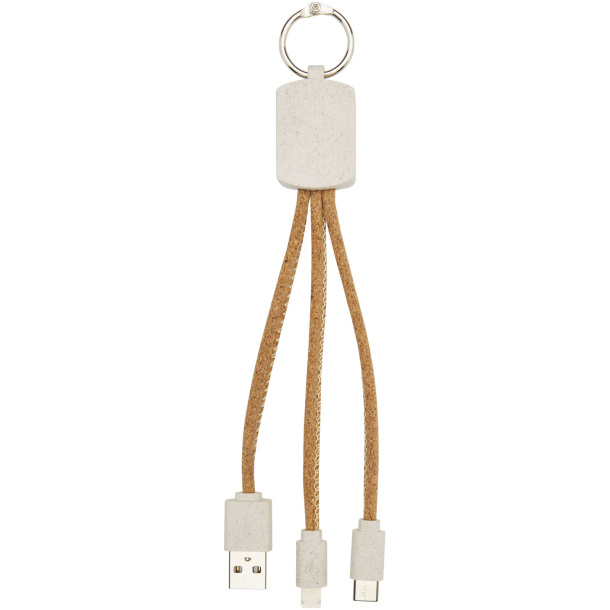 Bates wheat straw and cork 3-in-1 charging cable - Unbranded
