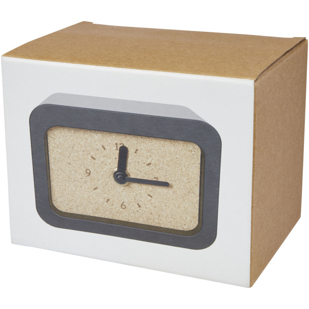 Momento wireless limestone charging desk clock - Unbranded