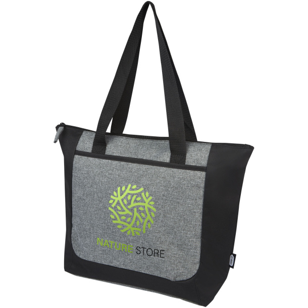 Reclaim GRS recycled two-tone zippered tote bag 15L - Bullet