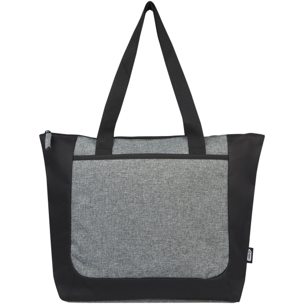 Reclaim GRS recycled two-tone zippered tote bag 15L - Bullet