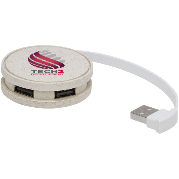 Kenzu wheat straw USB hub - Unbranded