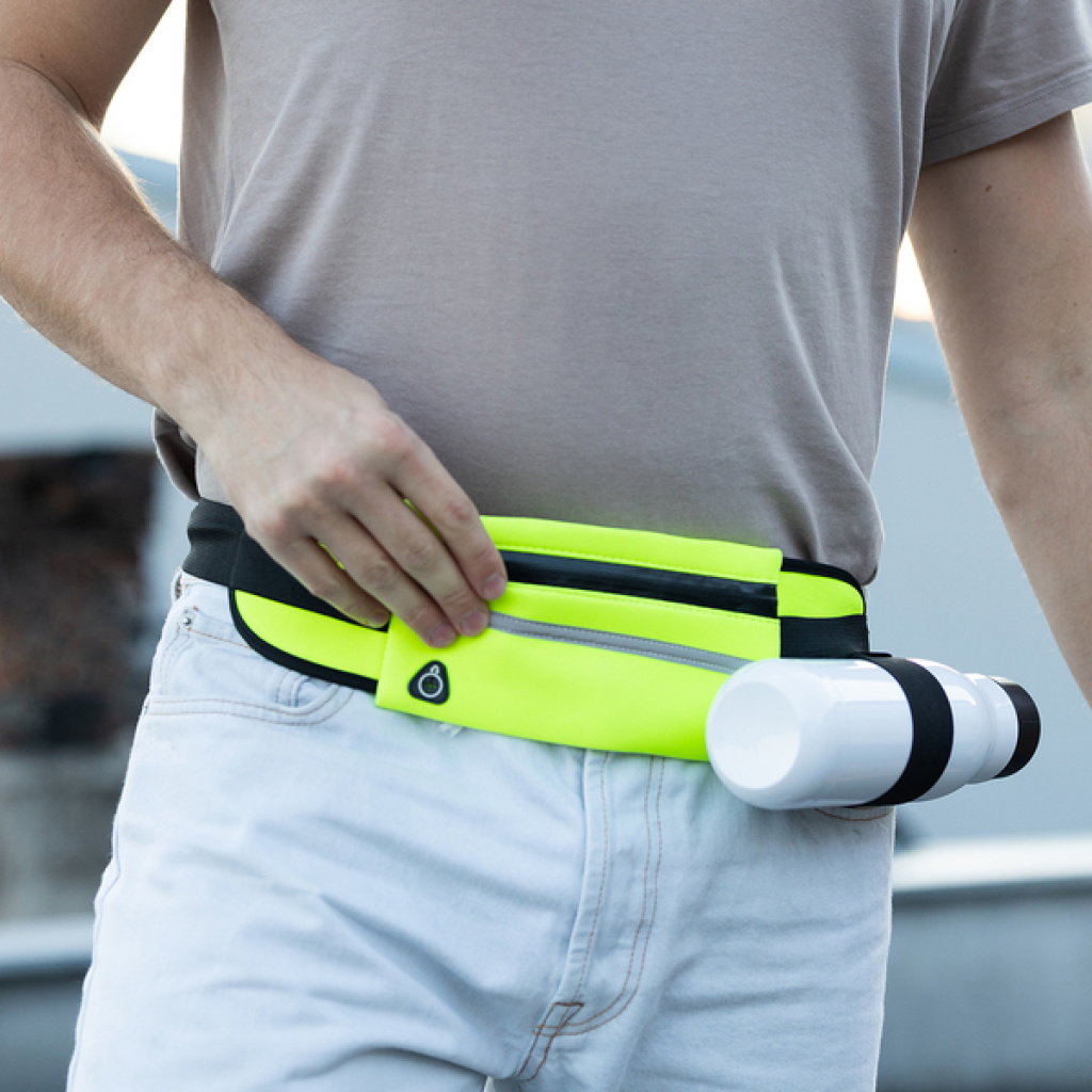 Waist pouch deals with bottle holder